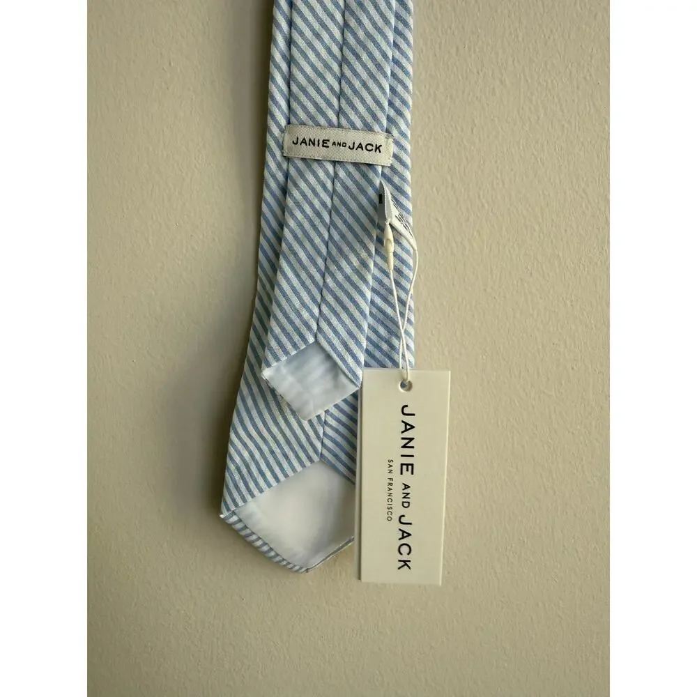 NWT Boys Blue and White Striped Tie